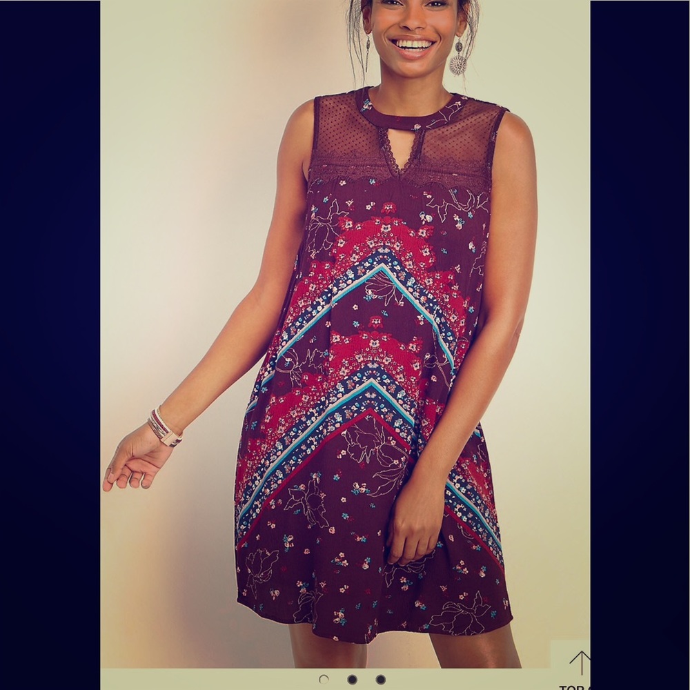 Maurice’s Chevron crocheted yoke dress